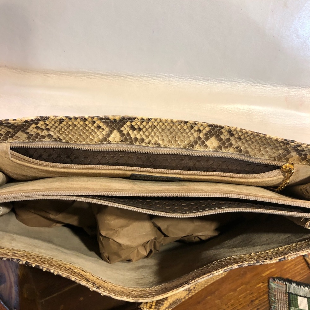 Genuine Python Snakeskin Western Purse Handbag Le… - image 5